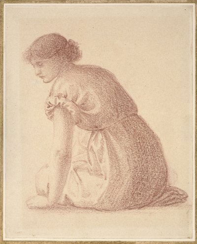 A Seated Figure of a Woman by Edward Burne Jones